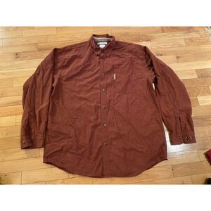 Columbia Sportswear Mens XL Button Down Shirt Plaid‎ Long Sleeve Casual Red